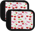 4 Pack Cherry Luggage Handle Wrap, Detachable Luggage Tag, Neoprene Suitcase Wrap with Comfort Grip & Bright Identifier for Suitcase, Travel Bag, Sports Bag