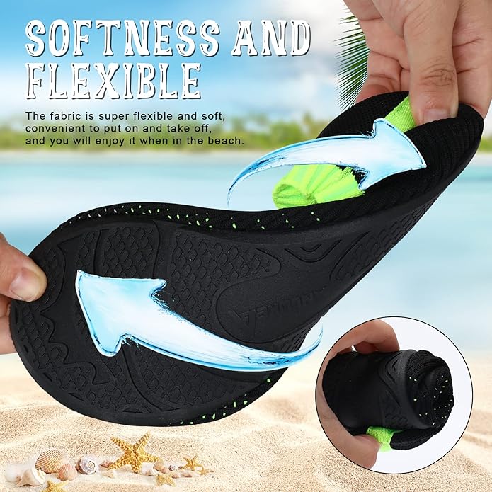 ANLUKE Womens Mens Water Shoes Barefoot Quick-Dry Aqua Socks for Beach Swim Surf Water Sport