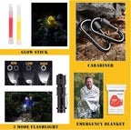 Survival First Aid Kit,99PCS Professional Survival Gear Large Hiking Backpack with Emergency Equipment Outdoor Adventure Accessories,Gift for Men Father