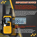 Retevis RB48 Walkie Talkies for Adults, with G-Type Earpiece, MIL-STD 810H, Advanced Triple Proof, Support VOX, 2000mAh, Emergency Alert, Vibration Reminder, Heavy Duty Two Way Radios(2 Pack)