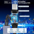 [Apple MFi Certified] iPhone 17 Car Charger Fast Charging, Braveridge 2Pack 4.8A USB Power Cigarette Lighter USB-C Car Charger + Type-C Braided Cord for iPhone 17/17 Pro Max/16/15/Galaxy/S26/S25/Pixel
