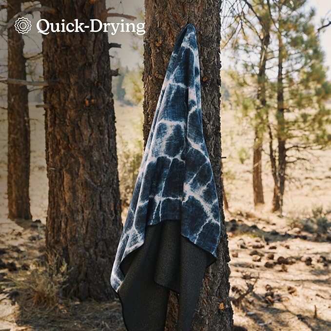 Nomadix Original Towel - Perfect for Beach, Pool, Travel, Camping, Yoga - Made with Recycled Materials - Super Absorbent - Sand Resistant- Aqua Blue - 72.5x30