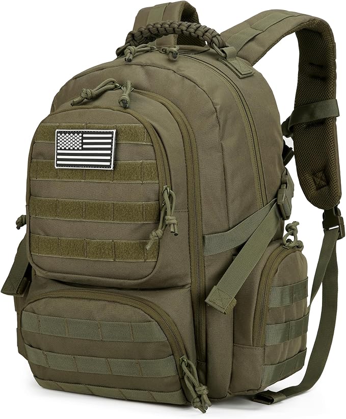 30L Military Tactical Backpack for Men 3 day Assault Pack Molle Daypack Army Hiking Rucksack (Army Green)