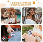 Yonlevres Credit Card Holder Slim Wallet, Peacock RFID Wallet Women Front Pocket Small Card Holder, Cute Travel Thin RFID Blocking Card Organizer Card Case ID Window PU Leather Girl Ladies