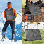 Takki 120W Peak Solar Generator Portable Power Station with 21W Panels, 88Wh Solar Charger Power Bank AC DC USB Ports for Camping Tent Laptop Outdoor Emergency Home Use