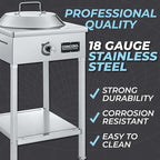 Concord Professional Vortex Burner Stainless Steel Commercial Wok Range Single Burner Outdoor Propane Stove. Great for Stir Fry, Outdoor Kitchen, Asian Cuisine