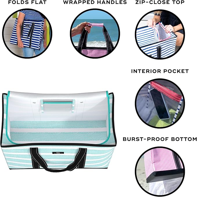 SCOUT 4 Boys Zip Tote XX-Large - Durable Lightweight Bag for Beach, Pool, Family Travel, Storage - Water-Resistant, Zips Shut