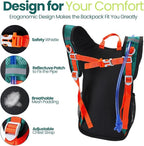 Kids Hydration Backpack with 1.5L Water Bladder Hiking Backpack Lightweight for Boys or Girls Children Biking Climbing Running Cycling