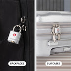 BRINKS TSA Approved Padlock 2-Pack, 22mm Aluminum Body, Hardened Steel Shackle, Luggage Locks with Keys, TSA Lock for Suitcases & Carry-Ons