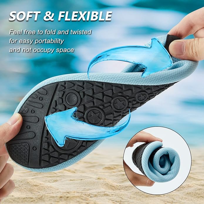Deevike Water Shoes for Women Men Barefoot Quick-Dry Aqua Socks Slip-on for Beach Swim Surf Yoga Exercise