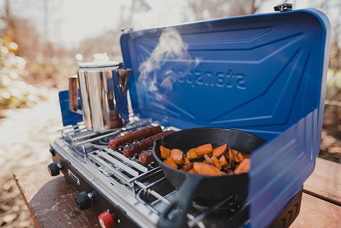 Stansport 2-Burner Propane Stove with Grill (212-600-50)