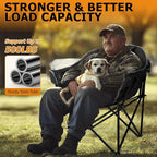 Lilypelle Oversized Heated Camping & Patio Lounge Chairs - 3 Heat Levels, Portable Folding Moon Saucer Chair for Outdoors & Camping