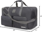 Lucky Travel Duffel Bags 65L, Gym Bag, Travel Bag & Large Duffle Bag for Men, Foldable Overnight Weekender Bags for Women & Men with Adjustable Shoulder Strap, Charcoal