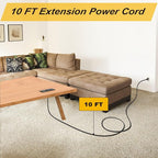 Kungfuking Desktop Power Grommet Conference Recessed Power Strip in Desk Outlet Power Socket 2-Socket &2-USB Ports 9.85 FT Extension Power Cord, ETL Listed