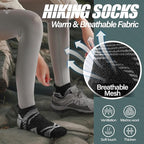 ANTSANG 6 Pairs Merino Wool Ankle Hiking Running Socks Compression Thick Cushion Breathable No Show Socks for Men Women