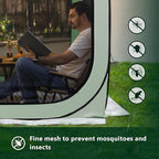 Pop Up Tent，Portable Canopy Tent with Mesh Mosquito Net, Screen House Room Canopy Shade Screen 6 x 6 FT with Carry Bag for Patio, Backyard, Sports & Outdoors Activities, Green