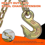 2" x 27' Ratchet Straps with Chain Extension and Grab Hooks,Heavy-Duty Tie Down Straps 3,333 lbs Working Load Limit and 10,000 lbs Break Strength for Cargo Straps for Secure Transport 4Pac
