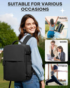 coofay Vacuum Backpack Travel with Pump Airbag Travel Backpack with Vacuum System Mochila de Viaje Compresion al Vacio Easyvacpack Vacpack Backpacks for Traveling Carry on Luggage