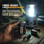 LED Camping Lantern, 1500 LM Lanterns for Power Outages with 4 D Batteries Included, Battery Powered Lantern Flashlight with 4 Light Modes, Weatherproof Tent Light for Storms and Hurricanes