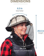 EVEN NATURALS Premium Mosquito Head Net - Ultra-Fine Bug Net for Maximum Head Protection – Lightweight, Breathable Insect Shield for Camping, Hiking and Outdoor Adventures - 25x26x39 Inches