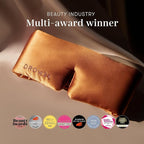 DROWSY Silk Sleep Mask. Face-Hugging, Padded Silk Cocoon for Luxury Sleep in Total Darkness. (Pumpkin Spice)