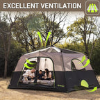 4/6/8 Person Instant Tent, Waterproof Pop Up Tents for Camping with Rainfly, 60 Seconds Easy Setup, Automatic Cabin Tent for Family Camping with Expandable Carry Bag & Upgraded Ventilation