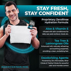 Body Wipes for Men (2pk) - 100 XL No Rinse Shower Sheets + 8 Travel Bath Wipes - 9"x12" After Gym Adult Washcloths - Mens Deodorant, Face Towels, Hunting & Camping Essentials, Survival Gear & Supplies