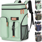 Insulated Cooler Backpack,33/45 Cans Multifunctional Double Deck Leakproof Cooler Bag with Sternum Strap,Large Capacity Lightweight Travel Camping Beach Backpack