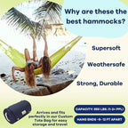 Handwoven Hammock by Yellow Leaf Hammocks - Family Size, Fits 2+ PPL, 550lb max - Weathersafe, Super Strong, Easy to Hang, Ultra Soft, Artisan Made - Color: Yellow