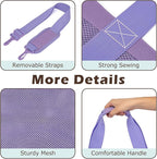Fammart Mesh Beach Bag with Zipper, Large Beach Tote for Women, Toys Pool Swim Bag Travel Vacation Cruise Essentials