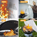 Emergency Fire Blanket, 1 Pack Fiberglass Flame Retardant Fire Blankets Emergency for Home, Kitchen, Car, Office, Grill, 39.4X 39.4inch Fire Extinguisher Blanket