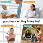 Body Wipes For Adults Bathing No Rinse 100pc XL - Ultra Thick Shower Wipes For Men Women - Personal Cleansing, Hygiene & Camping Essentials, Elderly Care, Travel, Incontinence Disposable Washcloths