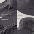 Home Prefer Outdoor UPF50+ Sun Hat Wide Brim Mesh Fishing Hat with Neck Flap