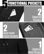 33,000ft Men's Softshell Jacket with Hood Waterproof Windbreaker Lightweight Rain Shell Jacket for Outdoor Hiking Travel