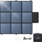 LVYUAN 300W Portable Solar Panel, 20V Foldable Pillow-Sized Solar Panel IP65 Waterproof, Upgraded 23% Efficiency for Solar Power Station Generator for Outdoor Camping Backpacking Hiking