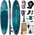 InnoExpo 11' Inflatable Stand Up Paddle Boards with Premium Accessories, Wide Stable SUP Paddle Board Design, Non-Slip Comfort Deck for Youth & Adults