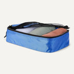 Amazon Essentials 4-Piece Packing Cubes Travel Accessories Set, Luggage Organizer with Double Zipper, Mesh Top, 100% Polyester, Small/Medium/Large/Slim, Blue (Previously Amazon Basics)