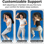 ATEPA Inflatable Camping Pillow, Ultralight Waterproof Travel Pillow with Ergonomic Support & Leak-Proof Air Valve, Compact Portable Pillow for Hiking Backpacking Tent Airplane Beach, Black