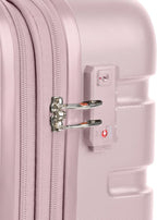 SwissGear 7366 Signature Hardside Expandable Luggage with Spinner Wheels, TSA Lock, Pink, Checked-Medium 23-Inch
