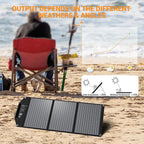 30W Portable Solar Charger Foldable Solar Panel with USB C and USB A 18V MC4 DC for Camping Backpacking Travel Fast Charging for iPhone LG Google Cell Phone Power Bank Generator Power Station