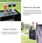 Camping Stove Windscreen Outdoor Foldable Gas Stove Windshield, Camping Wind Blocker with a Storage Bag for Butane Stoves, Propane Stoves, Camping, Hiking, Picnic, Cooking (Stove Not Included)