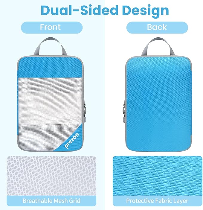 8 Set/6 Set/4 Set Compression Packing Cubes for Travel, Lightweight Vacation Travel Essentials, Travel Accessories for Suitcase Organizer Bags Set, Durable Luggage Organizer