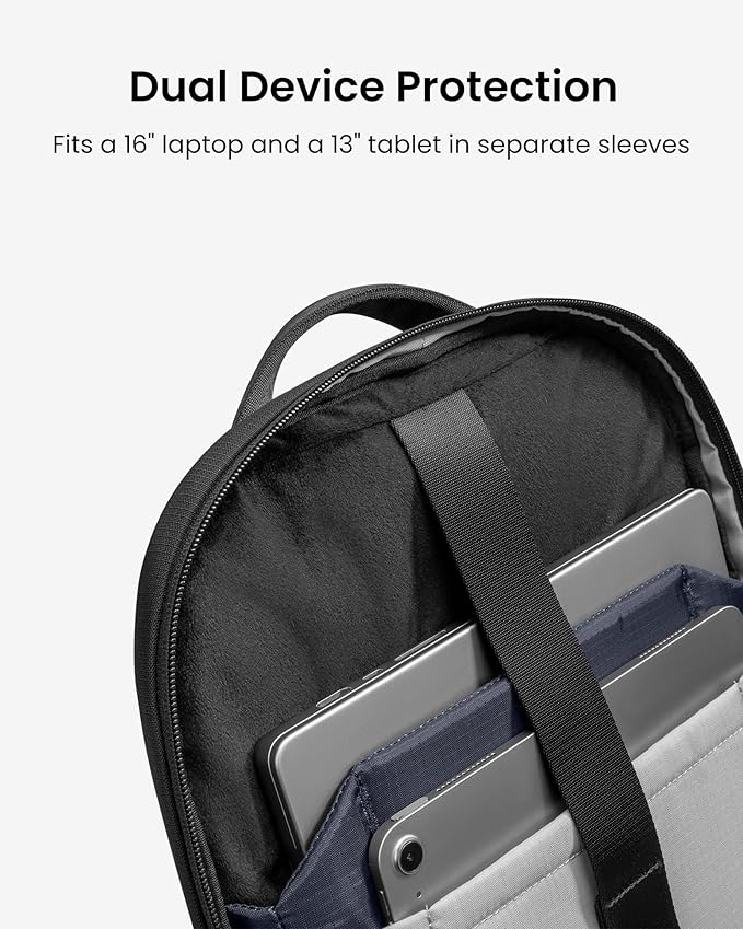 tomtoc Laptop Backpack 32L, Large Business Work Bag Fits 15.6-16 Inch Laptop, Water-Resistant Durable Computer Travel Backpack for Business Trip, Weekend Getaway
