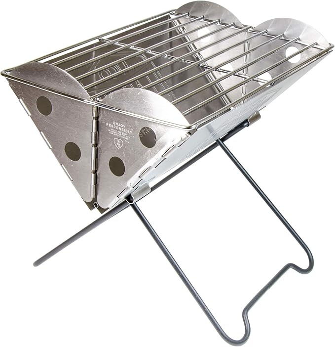UCO Flatpack Portable Stainless Steel Grill and Fire Pit