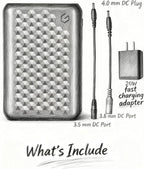 18400mAh Heated Jacket Battery Pack, 12V/5V Power Bank for Heating Coat & Vest