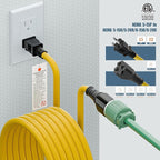 4 in1 NEMA 5-15P Extension Cord, Winxus 15FT NEMA 5-15P to 5-15R, 5-20R, 6-15R, 6-20R Adapter Cord, 15A to 20A AC Adapter Cable, 15Feet 3 Prong Extension Cords