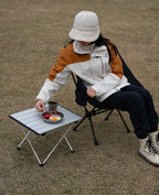iClimb Ultralight Compact Camping Folding Table with Carry Bag (Silver - S)