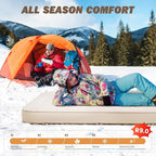 TOBTOS 4" Thick Self Inflating Sleeping Pad with Electric Pump, Ultra-Compressible Foam Air Camping Mattress, Fast Inflate/Deflate, All-Season Insulated Sleeping Mat for Tent, Car, Camping