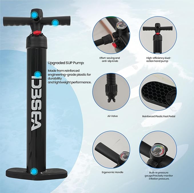 11 ft Extra Wide Inflatable Paddle Board with Accessories, Stand Up Paddleboard for 2 Person, All Around SUP Board for Adults, Fishing, Yoga