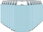 Blank Beer Can Cooler Sleeves (110-Pack) Soft Insulated Beer Can Coolies - HTV Friendly Blank Koolies in Bulk for Beer Cans & Bottles - Coolie Blanks for Vinyl Projects & Wedding Favors (Light Blue)